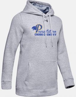Under Armour Women's Hustle Fleece Hoody, True Grey Heather